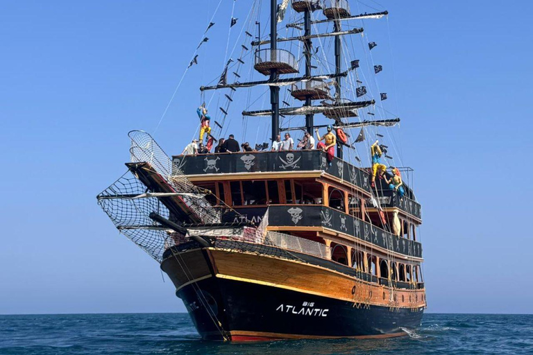 Atlantic Pirate Boat Tour to the Hidden Coves of Antalya Atlantic sunset boat tour with dinner & soft drinks