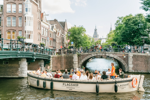 Amsterdam : Croisière en bateau ouvert avec option boissons illimitéesLieu de rendez-vous à la Maison d'Anne Frank sans boissons