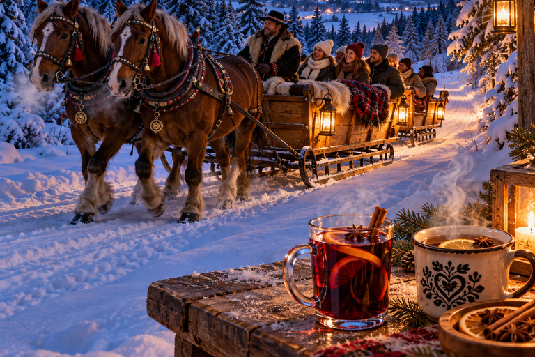 Termy Szaflary Entry & Sleigh Ride with Wine