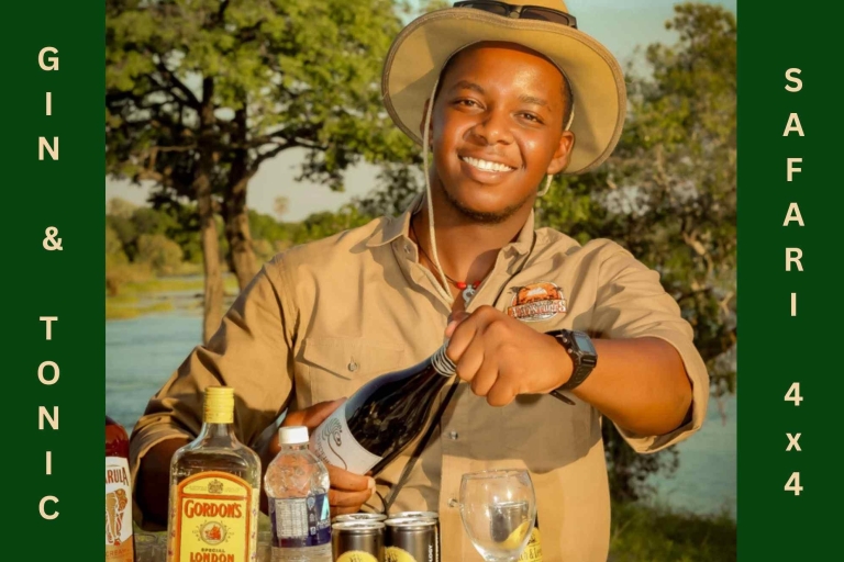 Victoria Watervallen: Premium Safari met Gin BreakTour in kleine groep Gin Tonic