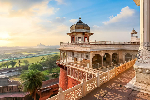 Taj Mahal, Agra Fort & Elephant Conservation Tour from Delhi All Inclusive Tour Option with Drop-off in Jaipur City