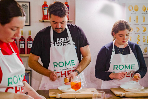 Rome: Traditionele Pasta met Cocktails Dronken KooklesGroepsklasse