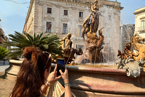 Syracuse en Ortigia: privétour van een dag met pick-up vanaf Catania