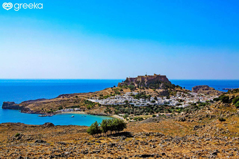 Rhodes: Lindos Boat Tour with Swim Stop and Hotel Pickup From Rhodes to Lindos SELF - Guided Boat Tour