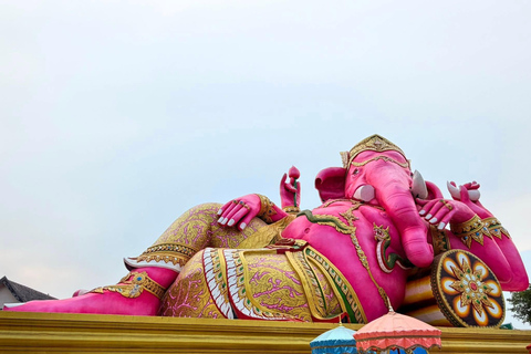 Biggest Ganesh, Pink Ganesha, Wat Paknam Cultural Day Tour Private Tour with Guide