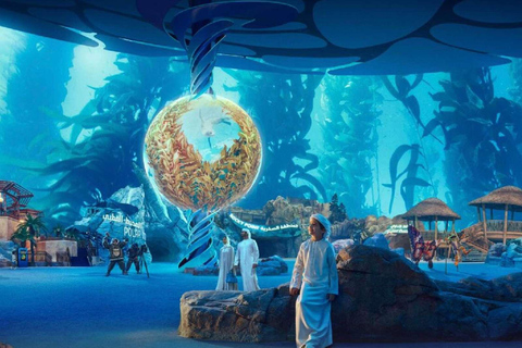 Dubai: Sheikh Zayed-moskee &amp; SeaWorld-toegang met transferDubai: Sheikh Zayed-moskee en SeaWorld, inclusief vervoer