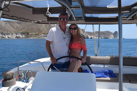 Santorini Catamaran Tour for Cruise Travelers SKIP CABLE CAR