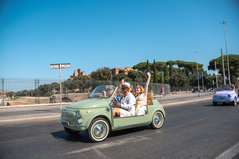 Timeless Rome: A Journey in Fiat 500 or Convertible Fiat 500 Shared Vintage Convertible Fiat 500 experience