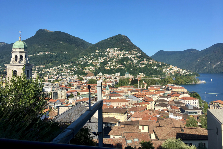 Basiléia: Trem panorâmico para a cidade velha de Lugano e cruzeiro pelo lago