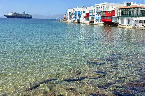 Deluxe Mykonos Tour för kryssningspassagerareDeluxe Mykonos-tur för passagerare på guidad kryssning