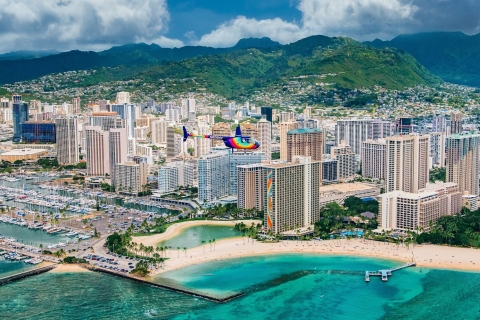 Oahu : Waikiki 20 minutes de visite en hélicoptère Doors On / Doors OffVisite privée Doors Off