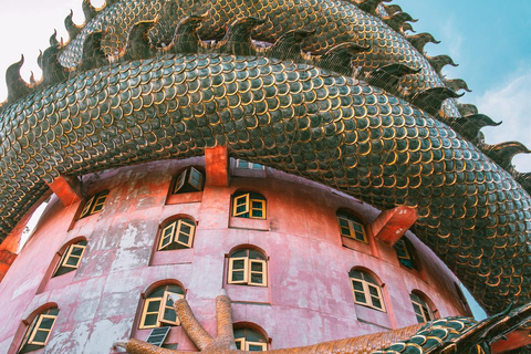 Bangkok: drijvende markt, Wat Sam Phran en cafés tourBangkok: Drijvende markt, Wat Sam Phran &amp; cafés tour