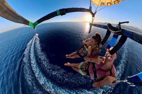 Sharm El Sheikh: Parasailing Adventure over the Red Sea Double Parasailing Flight (Total Capacity 150kg)