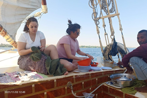 Aswan to Luxor: one Night Felucca to Kom Ombo, Edfu, Luxor