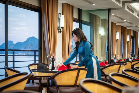 Ha Long Bay: Luxury Overnight Cruise 2D1N or 3D2N Ha Long Bay 3D2N & Shared Car Transfer