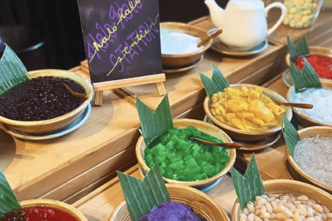 بوفيه بوراكاي ماندارين باي الدولي للولائم والموسيقى الحيةبوفيه عشاء مع ضلع ومأكولات بحرية وأطباق 