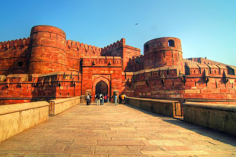From Delhi: Luxury Taj Mahal Sunrise & Agra Fort Guided Tour Only Professional Tour Guide in Agra