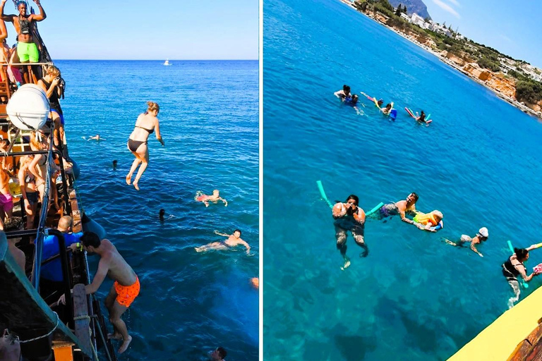 From Hersonissos: Half-Day Pirate Boat Trip with Lunch