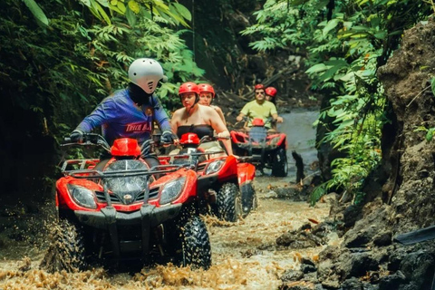 Ubud: Rice Terrace Swing, Cave Tubing, Sky Bike & Zipline Double ATV + Swing + Tubing + Sky Bike + Zipline - wTransfer