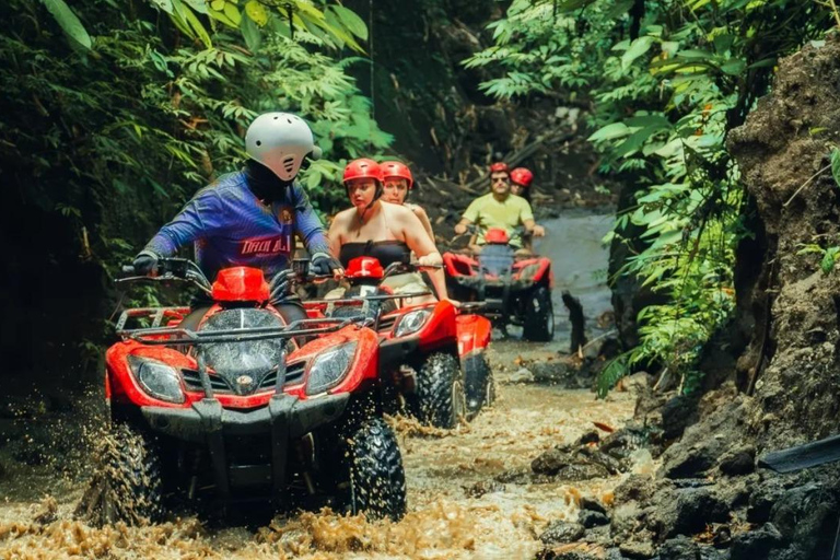 Ubud: Rice Terrace Swing, Cave Tubing, Sky Bike & Zipline Double ATV + Swing + Tubing + Sky Bike + Zipline - wTransfer