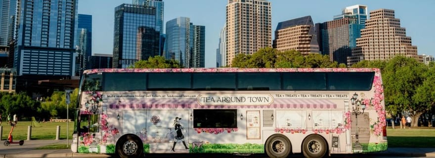Austin : visite en bus « Tea Around Town » avec musique live