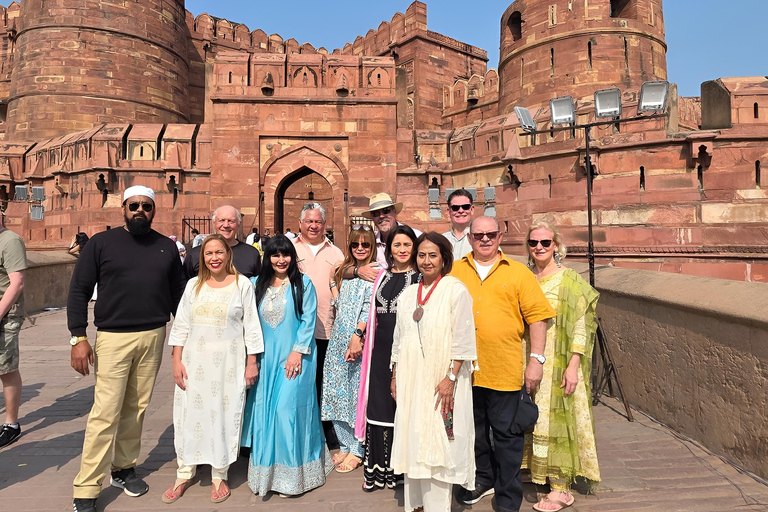 Taj Mahal Mausoleum Skip-the-Line Tour with Expert Guide From Delhi: Taj Mahal & Agra Fort Tour Car + Guide + Tickets