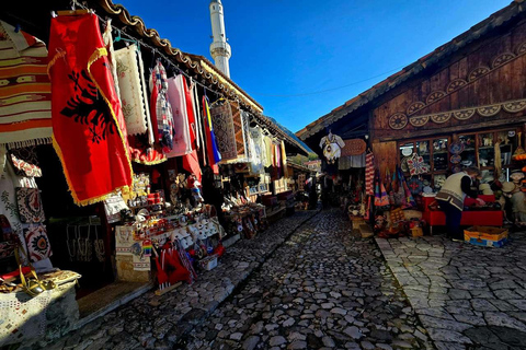 From Tirana: Kruja Castle, Old Bazaar & Sari Salltik View