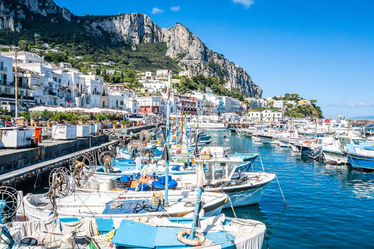 Au départ de Sorrente : Capri, Anacapri et la Grotte bleue (journée complète)