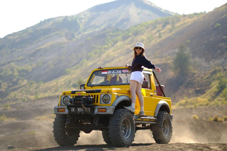 Bali: Dag/Solnedgång Dag/Solnedgång Mount Batur 4WD Jeep och naturlig varm källaEndast jeeptur dag/solnedgång (mötesplats)