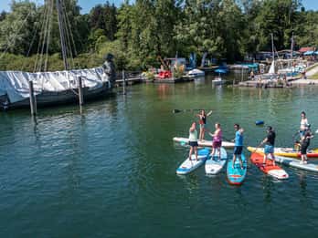 Stand Up Paddling auf dem Chiemsee