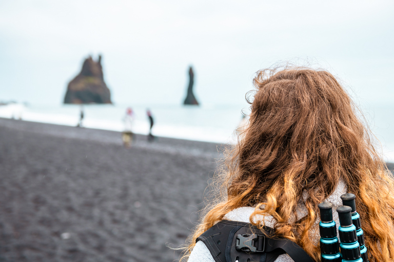 De Reykjavík: Tour Cachoeira Costa Sul, Areia Negra e Gelo