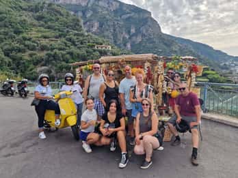 Passeio romântico de Vespa: Amalfi, Ravello, Positano e vista para o mar