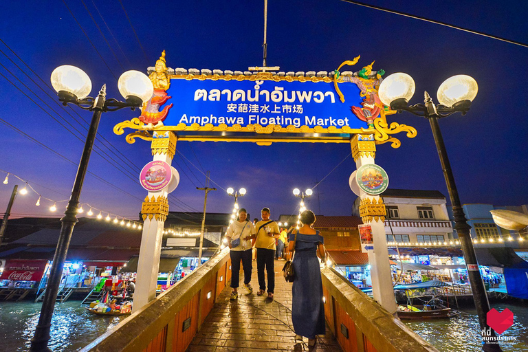 Bangkok: Amphawa Floating Market & Firefly Boat Tour Night Tour firefly floating Market
