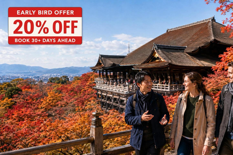 Kyoto: Kiyomizu-dera Autumn Colors & Historic Streets Walk Early Bird 20% Off – Limited Autumn Offer