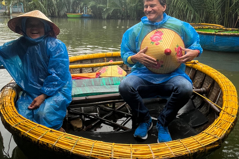 Funny day Biking, Farming, Buffalo riding and Basket boat private tour for solo traveler from Da Nang with transfer