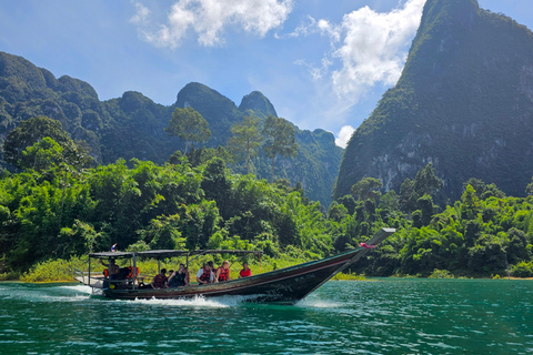 Khao Sok: Private Longtail Boat Tour at Cheow Lan LakeOption 2: 4-Hour Tour with Hotel Pickup and Drop-Off