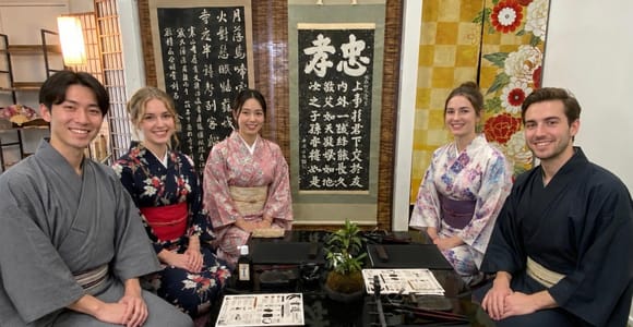 Kyoto Authentic Japanese Calligraphy in a Traditional Studio