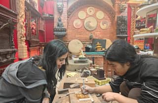 Holzschnitzerei-Express-Workshop in Kathmandu mit Hotelabholung