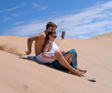 Agadir/Taghazout: Beach Quad Bike & Desert Sandboarding Tour