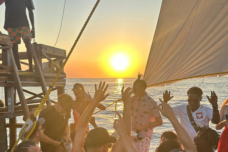 Sunset party cruise in Zanzibar with BoomBoom Boat