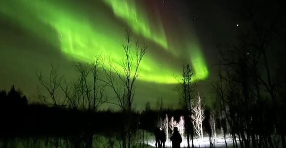 Rovaniemi: Night Skiing Tour Across Frozen Lake Norvajärvi