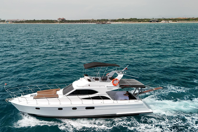 Belek: Luxury Private Yacht Trip with Duden Waterfall Option 5-Hour Luxury Duden Waterfall Yacht Experience