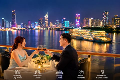 Saigon Sunset & Skyline Dinner Cruise with Entertainment - Image 2