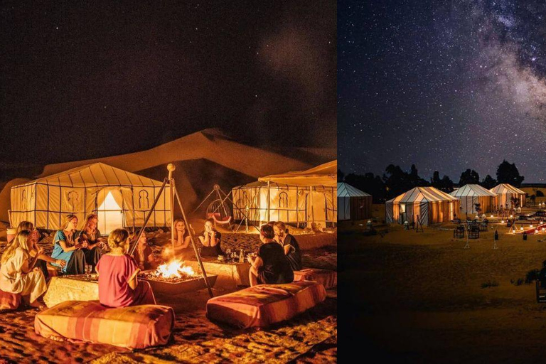 Z Fezu do Marrakeszu: 2 dni z luksusowym obozem i wycieczką po pustyniOpcja 2: Namiot kempingowy Deluxe (zalecany)
