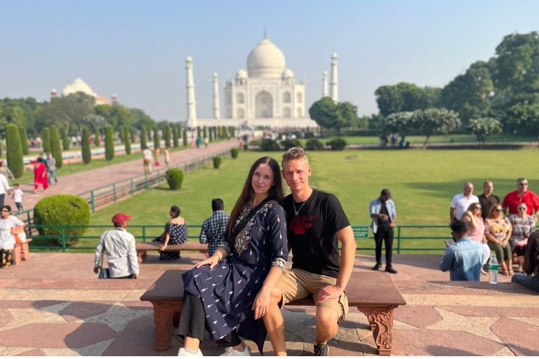 Depuis Delhi : Visite privée du Taj Mahal et du Fort d'AgraTout compris