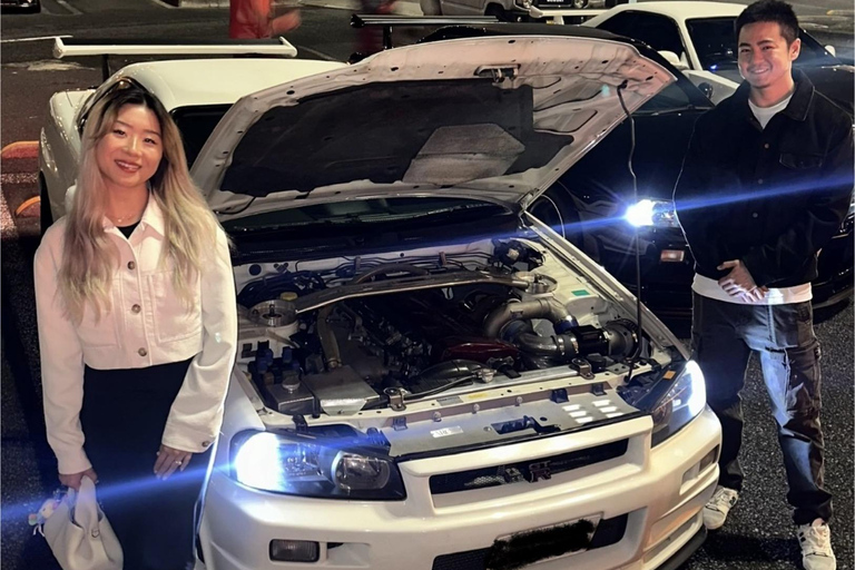【R34】Tokyo：Private Daikoku tour in Modified R34 Midnight Umihotaru Tour