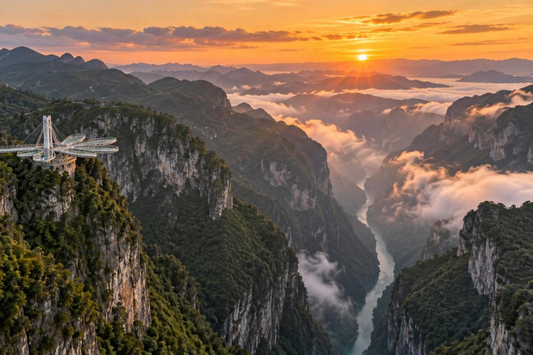 Chongqing: Yunyang Longgang Tickets & Adventure Rides Yunyang Longgang: Admission + Sightseeing Shuttle