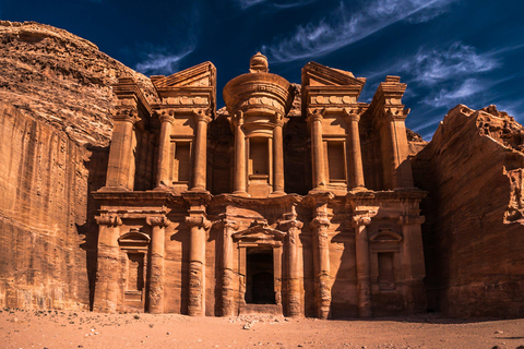 Au départ d'Amman : Excursion privée d'une journée à Petra et à la Mer MortePetra et Wadi Rum avec droits d'entrée