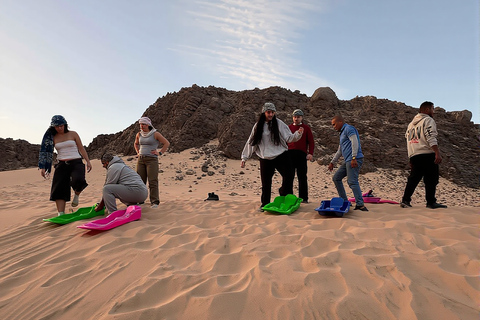 Hurghada: Mount Shaib El Banat Tour with Sandboarding Sand boarding and hiking & camel ride