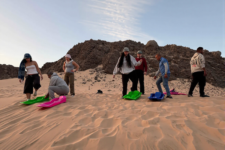 Hurghada: Mount Shaib El Banat Tour with Sandboarding Sand boarding and hiking & camel ride